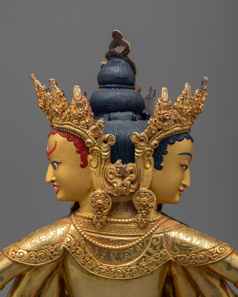 The Namgyalma Tibetan Goddess Statue | Three Faced Dakini of Buddhism