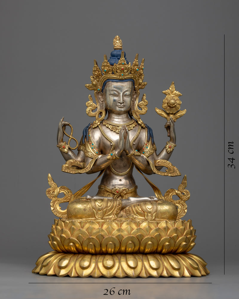 Buddhist Statue with many Arms | Chenrezig the Lord of love and kindness