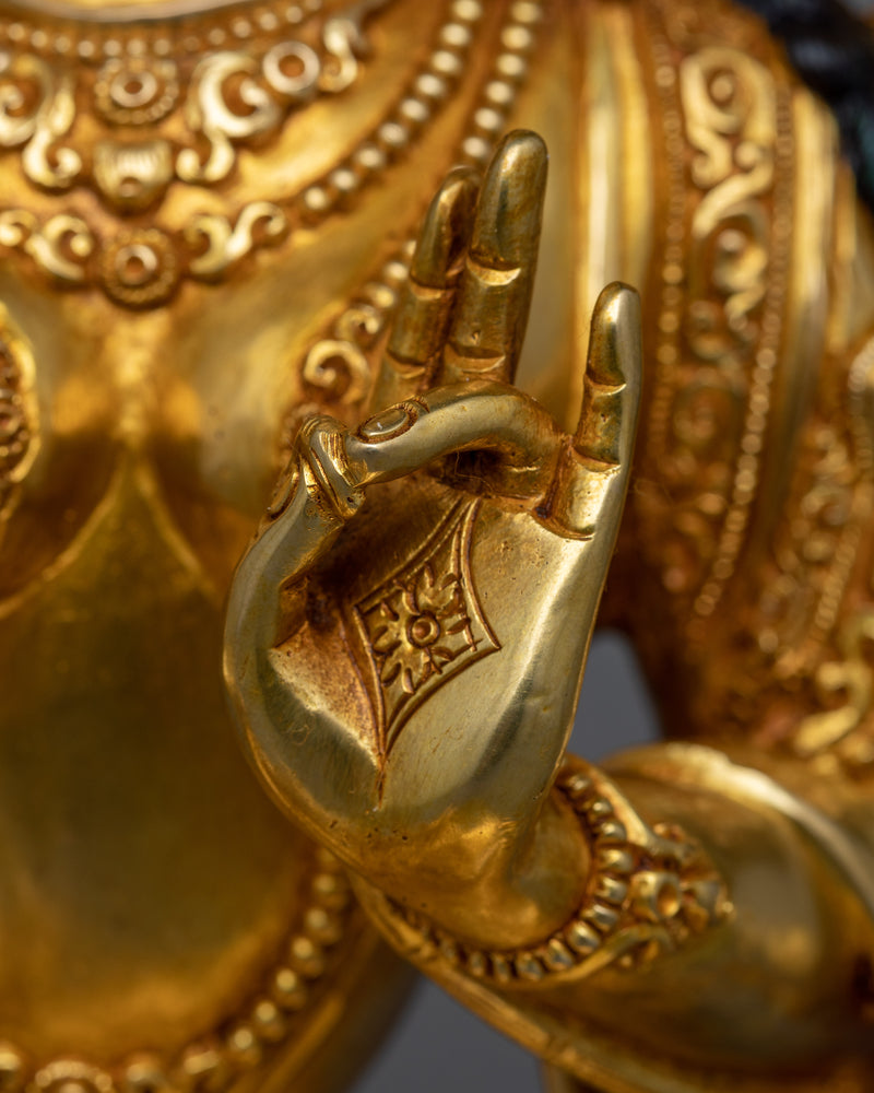 Embrace Compassion with our Green Tara Copper Art Sculpture | Divine Protection