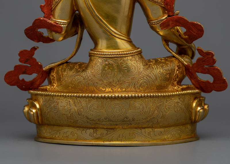 Embrace Compassion with our Green Tara Copper Art Sculpture | Divine Protection