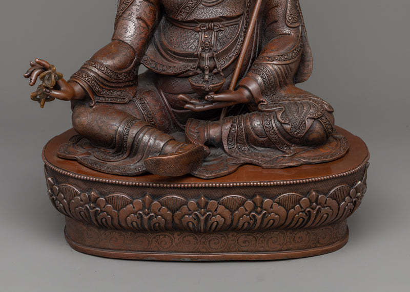 Guru Rinpoche Oxidized Copper Statue | Premium Quality Copper Sculptures From Nepal