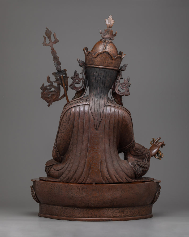 Guru Rinpoche Oxidized Copper Statue | Premium Quality Copper Sculptures From Nepal