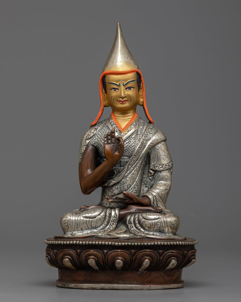 Revel in Wisdom with our Tsongkhapa Statue | Master & Disciple Statue Set