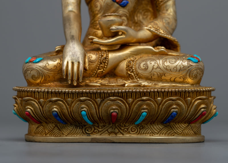 Shakyamuni Buddha Religion Statue | Embrace Serenity with our Golden Sculpture