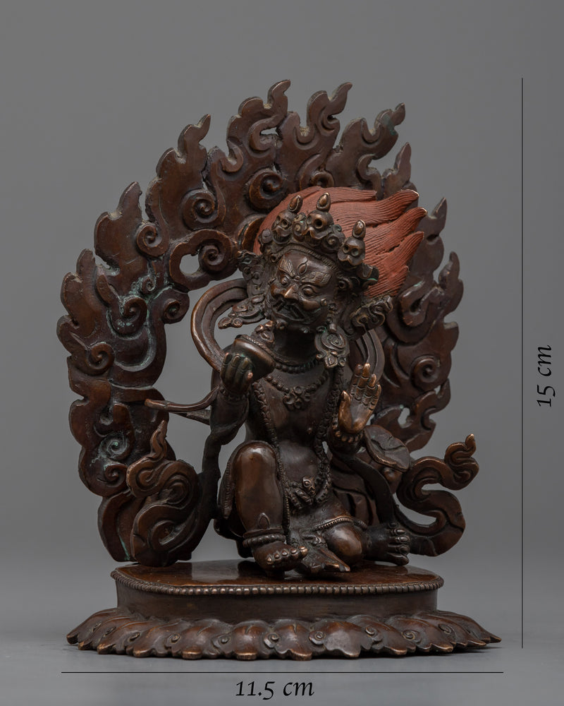 Oxidized Copper Panjarnata Mahakala Statue | Embrace Protection with Protection Deity