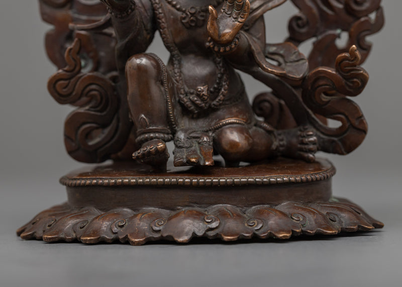 Oxidized Copper Panjarnata Mahakala Statue | Embrace Protection with Protection Deity