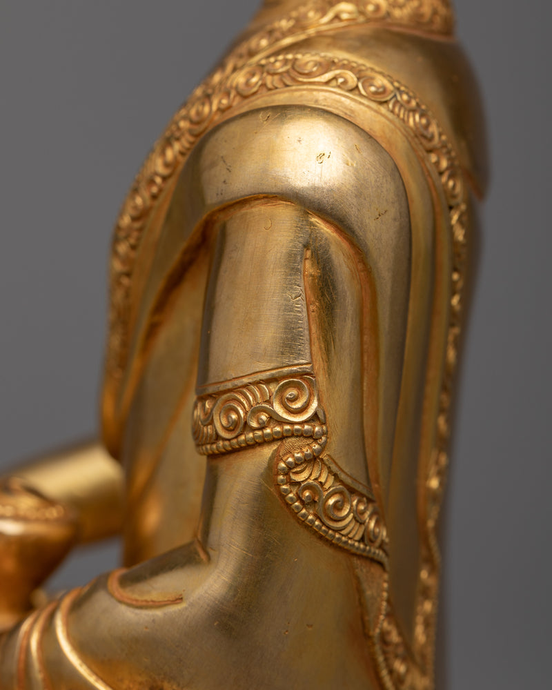 Enlighten Your Space with Gold Buddha Statue | Shakyamuni Buddha Sculpture