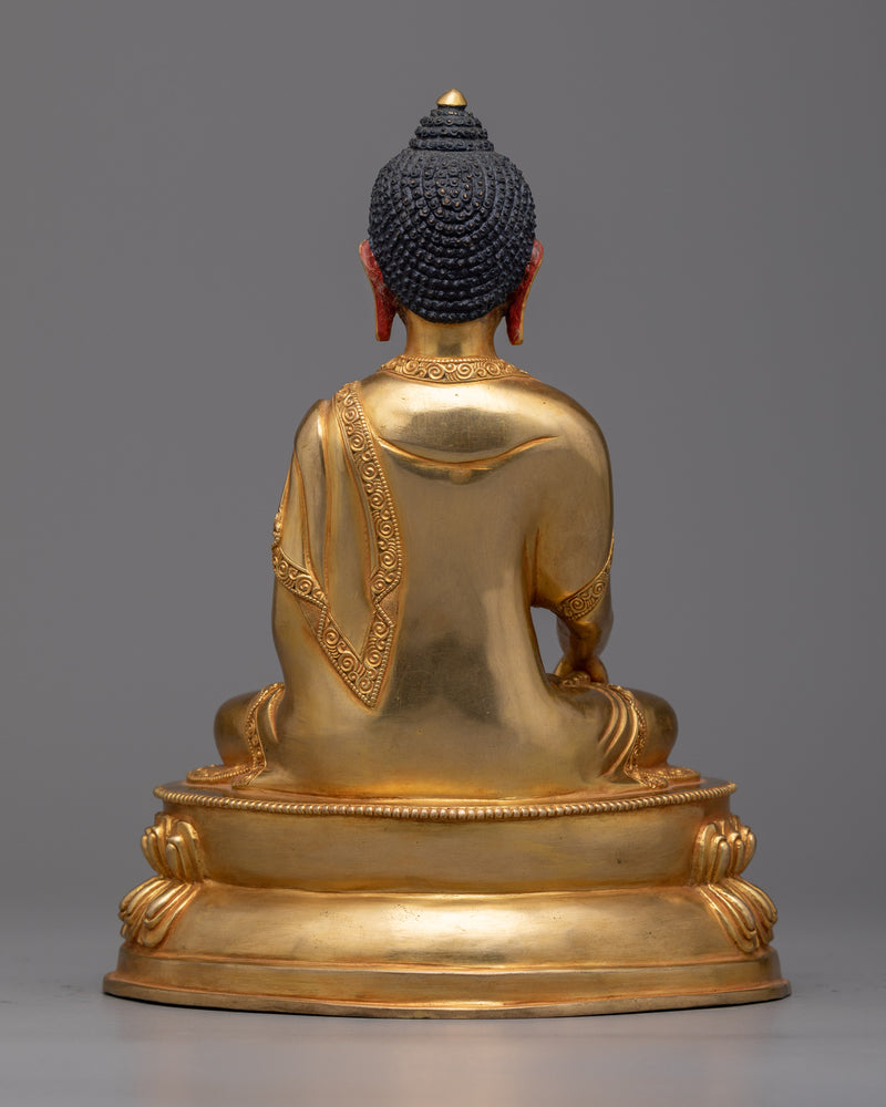 Enlighten Your Space with Gold Buddha Statue | Shakyamuni Buddha Sculpture