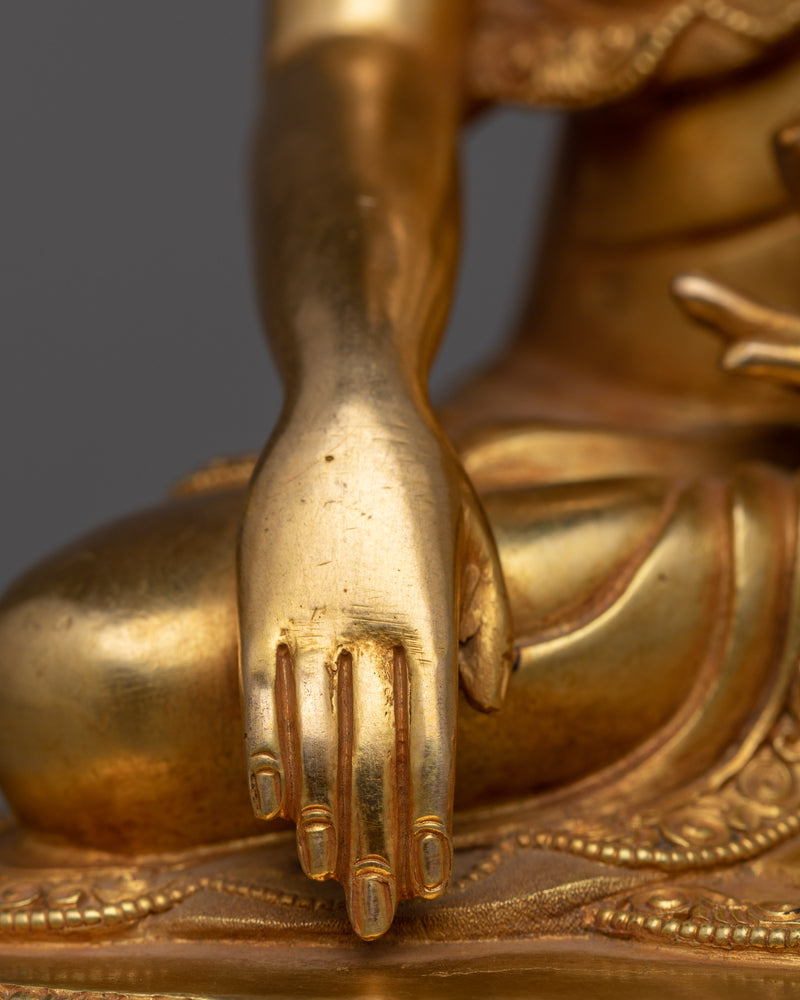 Enlighten Your Space with Gold Buddha Statue | Shakyamuni Buddha Sculpture