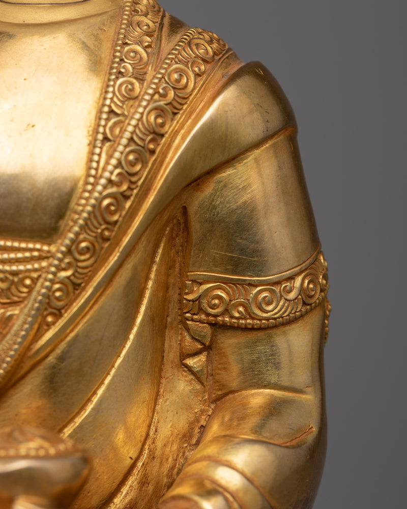 Enlighten Your Space with Gold Buddha Statue | Shakyamuni Buddha Sculpture