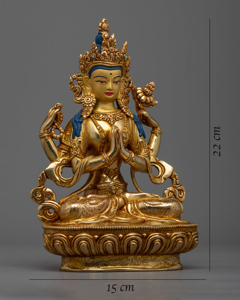 Exquisite Chenrezig Asian Art Craft for Enriching Spaces | Serene Aura to Your Surroundings with Our Statue