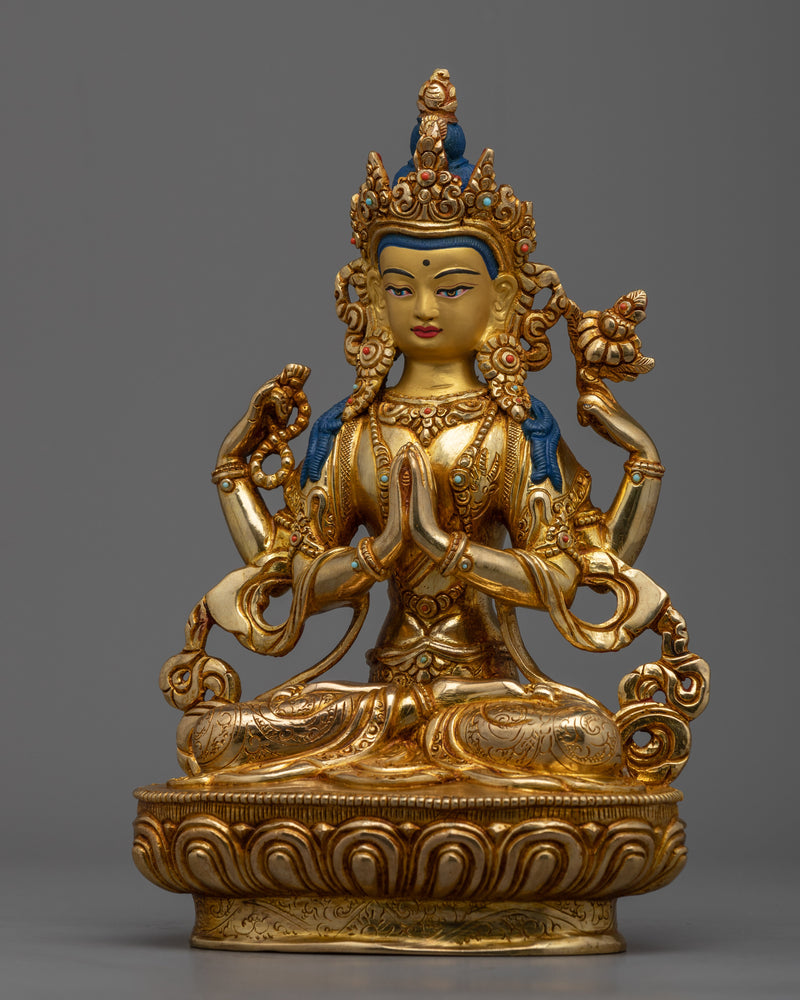 Exquisite Chenrezig Asian Art Craft for Enriching Spaces | Serene Aura to Your Surroundings with Our Statue