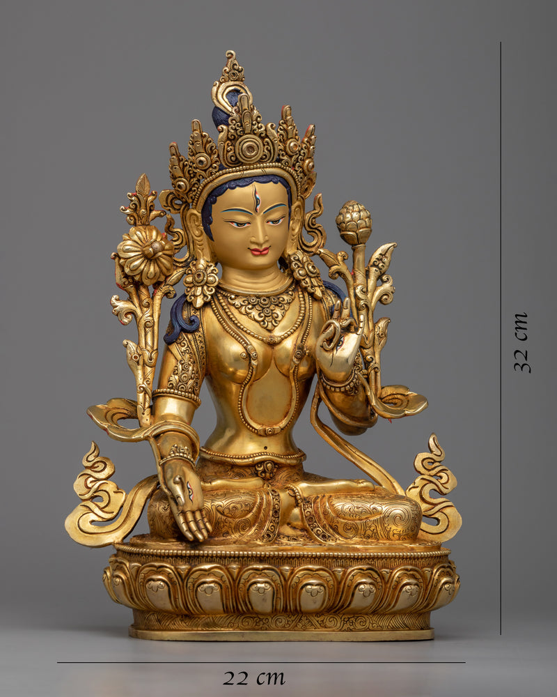 White Tara Buddhist Goddess Statue | Experience Serenity and Compassion