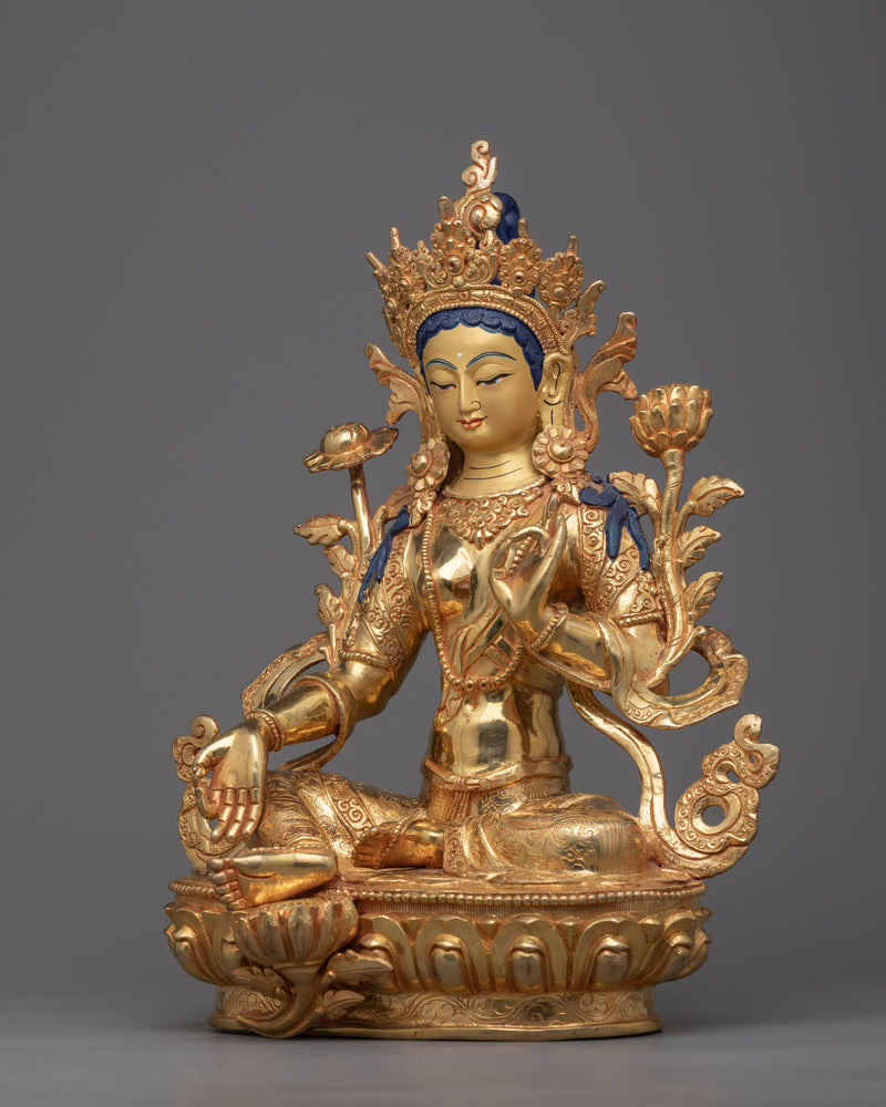 Green Tara, Buddhist Goddess Tara Statue | Embrace Compassion and Resilience