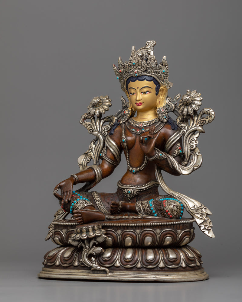 Welcome Empowerment with Our Tara Female Buddha Statue | Green Tara Buddha Art