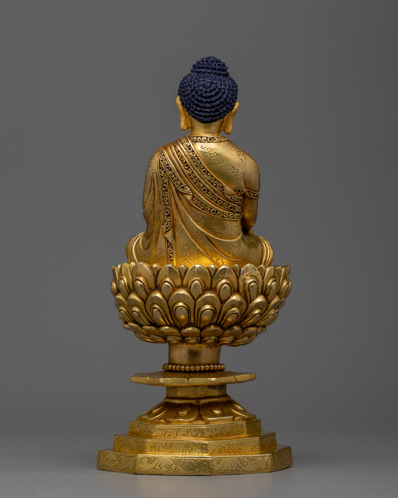 Immerse in Tranquility with Tathagata Statue | Shakyamuni Buddha on Lotus Sculpture