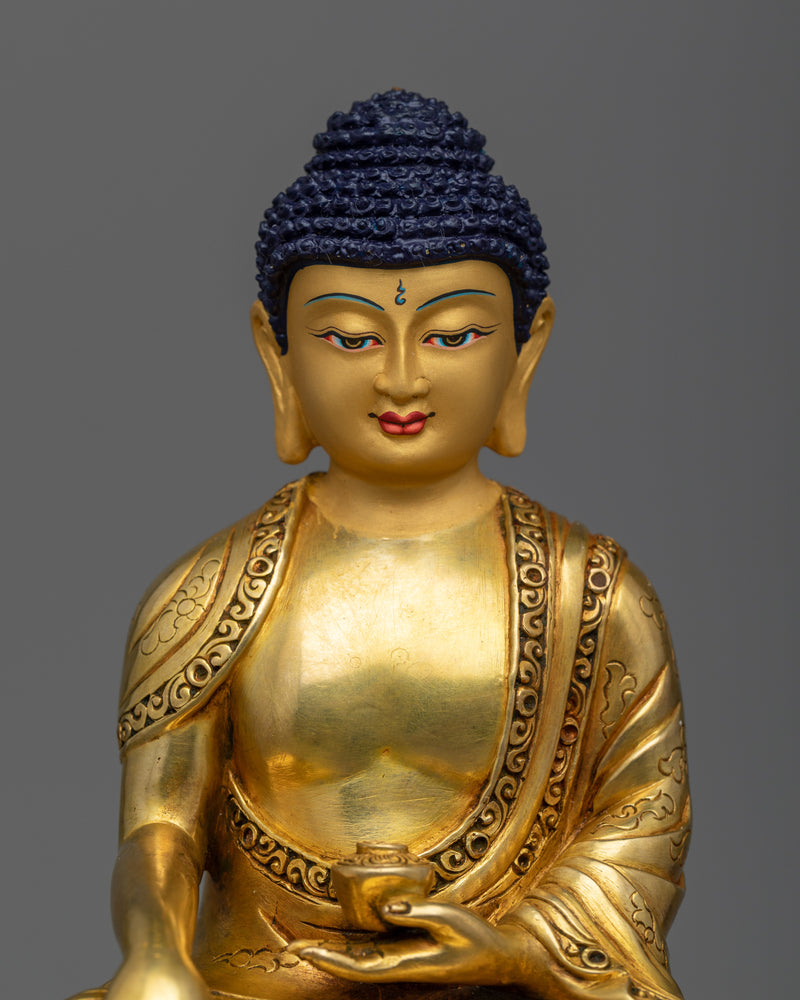 Immerse in Tranquility with Tathagata Statue | Shakyamuni Buddha on Lotus Sculpture