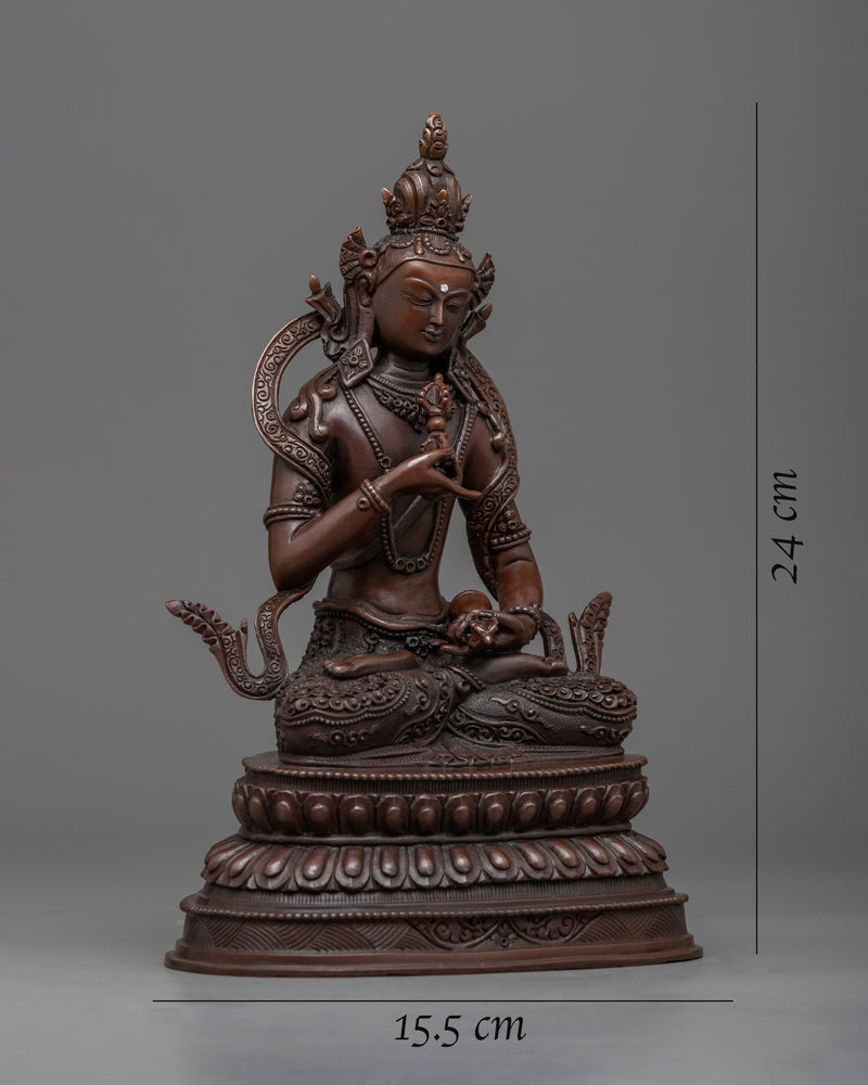 Immerse in Buddhist Teachings with the Five Bodhisattvas Statue Set | Oxidized Sculpture Set