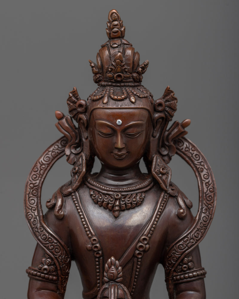 Welcome the Promise of Longevity with Tsepame Sculpture | Amitayus Oxidized Statue