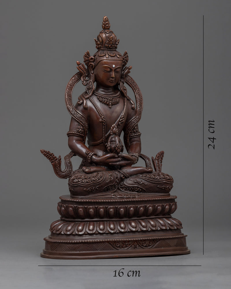 Welcome the Promise of Longevity with Tsepame Sculpture | Amitayus Oxidized Statue