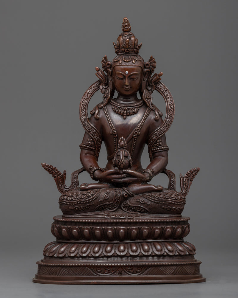 Immerse in Buddhist Teachings with the Five Bodhisattvas Statue Set | Oxidized Sculpture Set