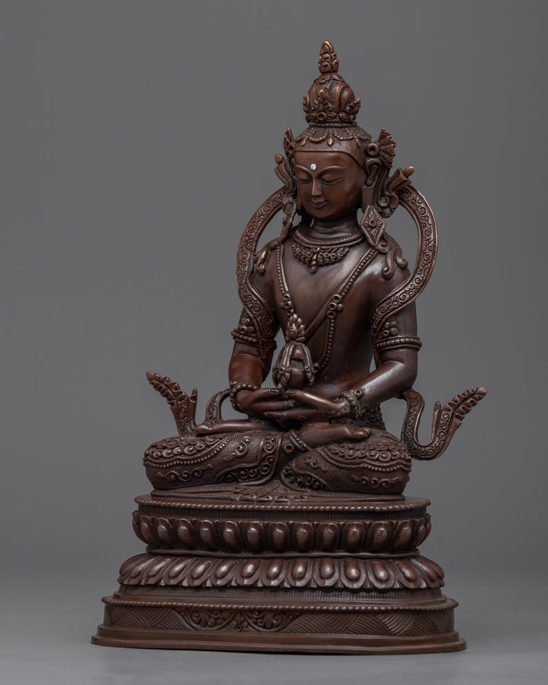 Welcome the Promise of Longevity with Tsepame Sculpture | Amitayus Oxidized Statue