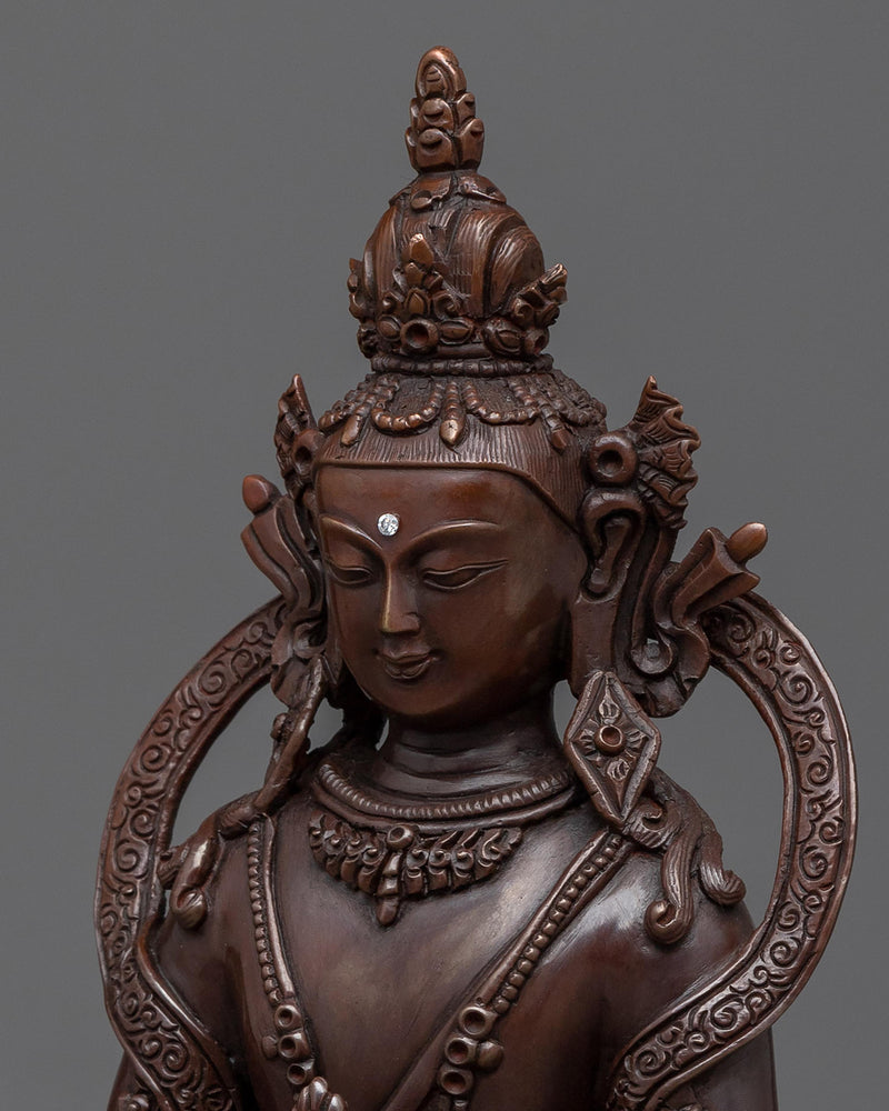 Welcome the Promise of Longevity with Tsepame Sculpture | Amitayus Oxidized Statue