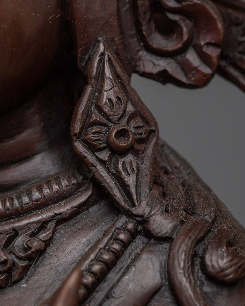 Swift Enlightenment with our Syamatara Statue | Green Tara Oxidized Copper Sculpture