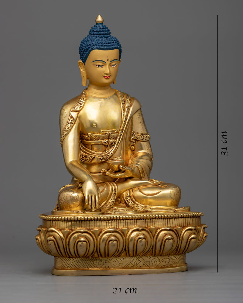 Sangay Sakya Thubpa Golden Sculpture | Himalayan Traditional Artwork