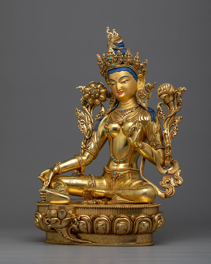 Discover Compassion and Liberation with Samaya Tara | Majestic Green Tara Statue