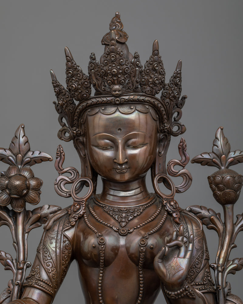 Discover Spiritual Resilience with Syamatara | The Exquisite Green Tara Statue