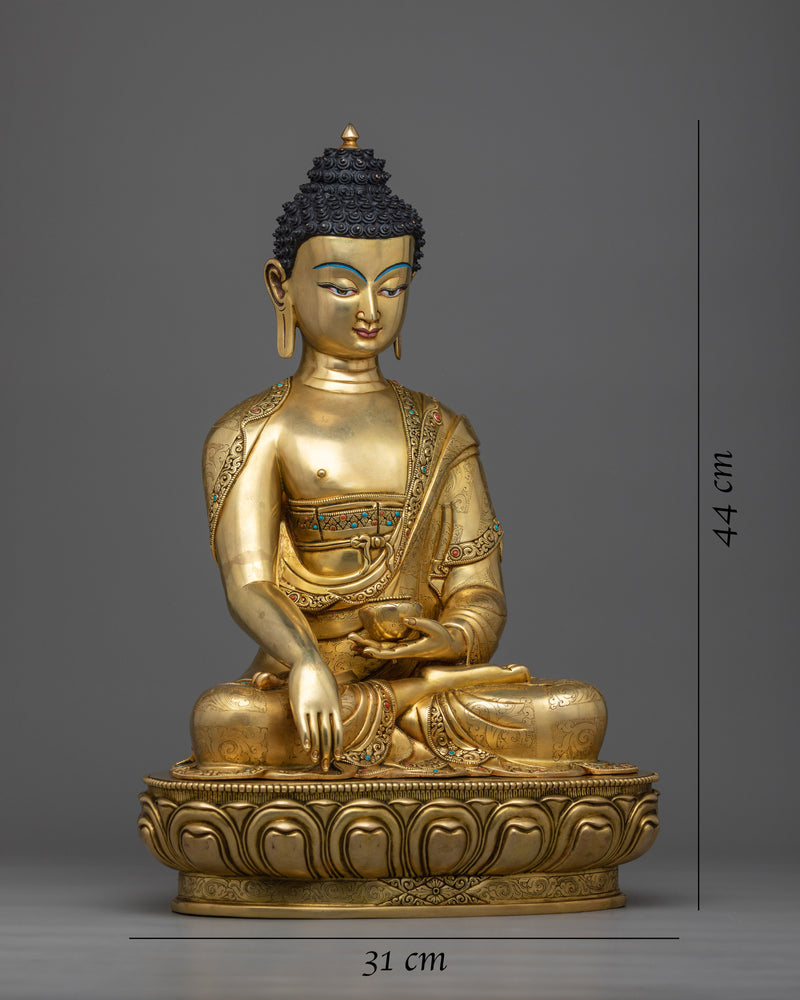 Experience Enlightenment with Our Shakyamuni Budha | A Gilded Buddhist Copper Statue