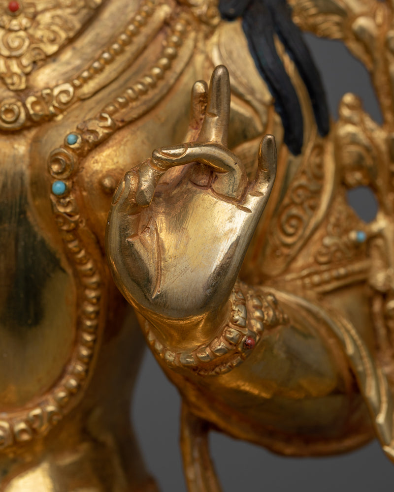 Unleash Serenity with Our Green Tara (Tara Noble) Statue | Fine Himalayan Sculpture