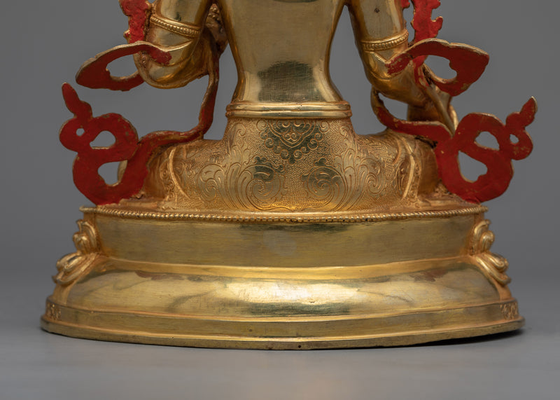 Unleash Serenity with Our Green Tara (Tara Noble) Statue | Fine Himalayan Sculpture