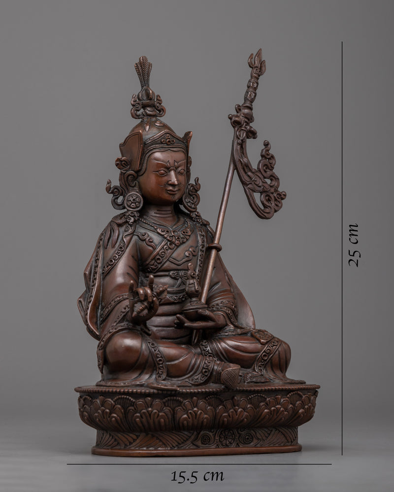 Embrace Divine Wisdom with our Guru Padma Jungne Copper Statue | A Sacred Masterpiece