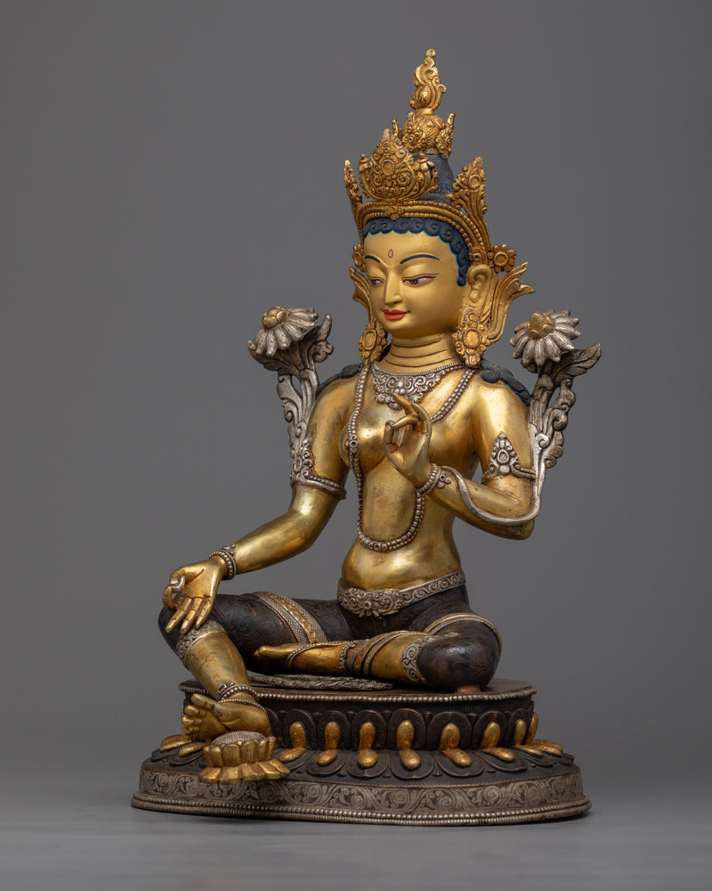 green devi-tara-sculpture