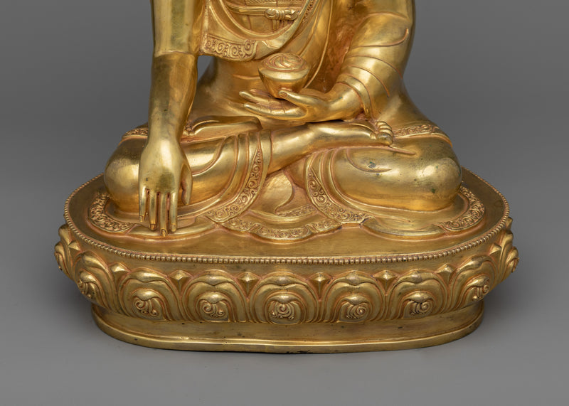 Shakyamuni Buddha the Enlightened One in Buddhism | Nepalese Copper Sculpture