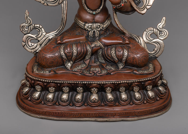 Manjushri Oxidized Sculpture | Experience Divine Wisdom