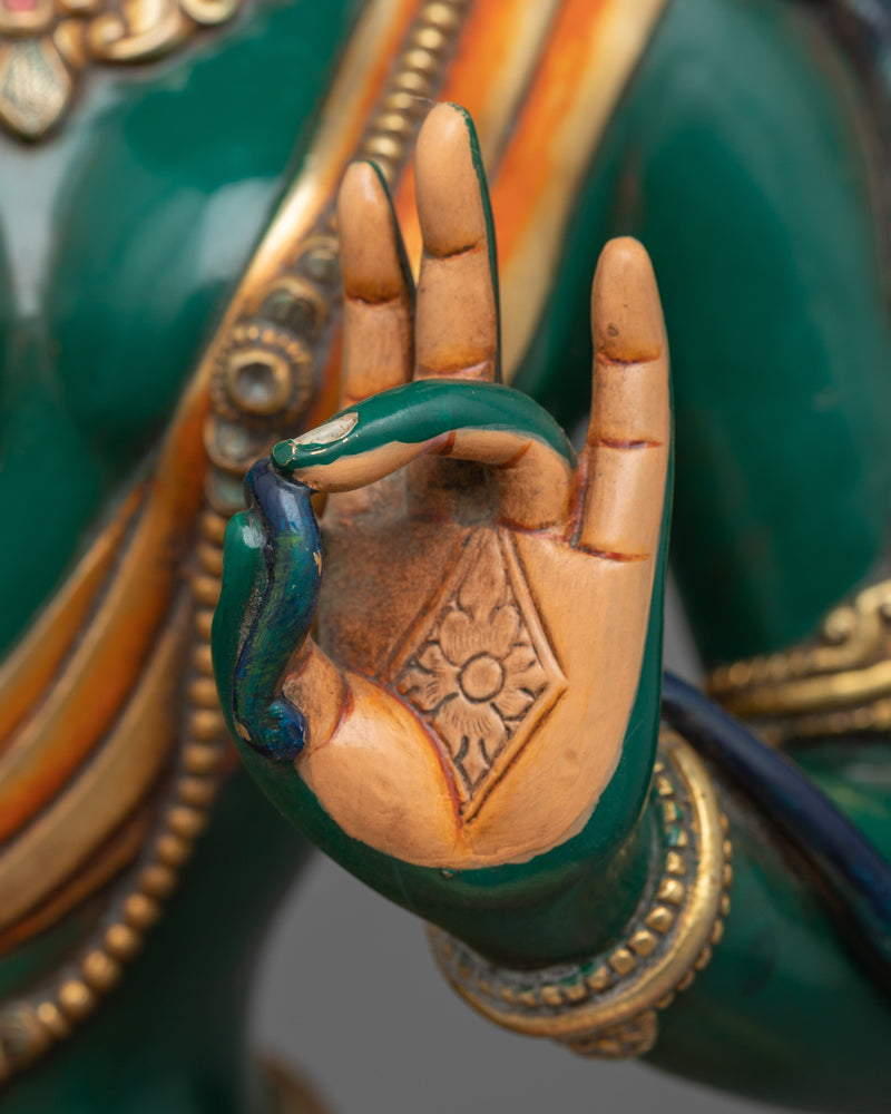 Experience Divine Compassion with our Green Tara Artwork | Himalayan Artcraft