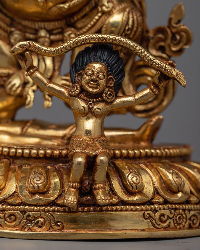 Gold Gilded Sakya Mahakala Statue | Experience Divine Protection