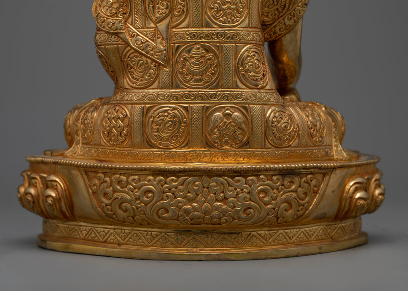 Gold Gilded Shakyamuni Buddha Statue | Embrace Tranquility