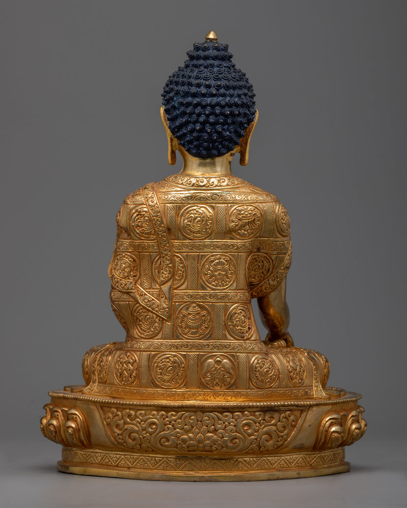 Gold Gilded Shakyamuni Buddha Statue | Embrace Tranquility