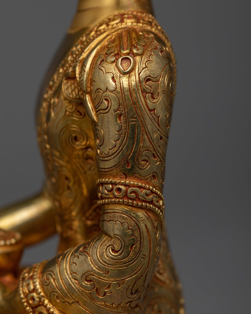 Shakyamuni Buddha Gold Gilded Sculpture | Ignite Serenity with our Statue