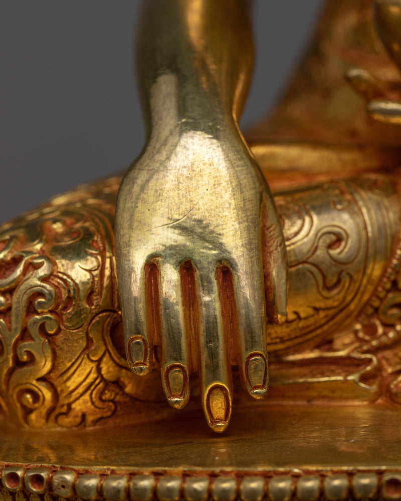 Shakyamuni Buddha Gold Gilded Sculpture | Ignite Serenity with our Statue