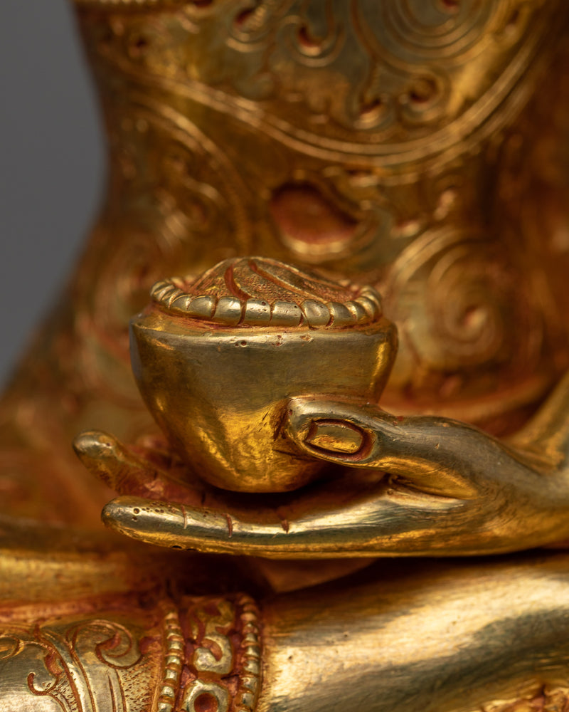 Shakyamuni Buddha Gold Gilded Sculpture | Ignite Serenity with our Statue