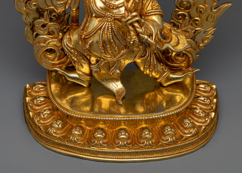 Golden Vajra Pani Statue | A Symbol of Fearlessness and Protection