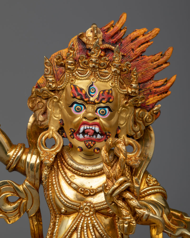 Golden Vajra Pani Statue