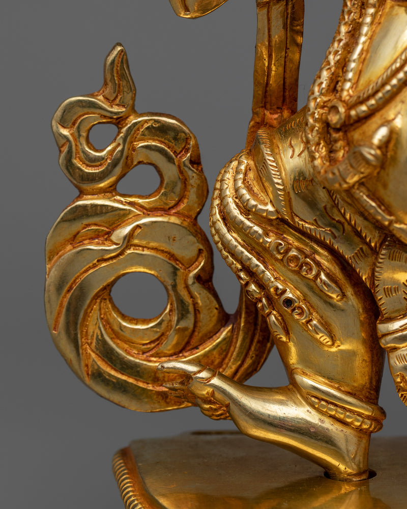 Golden Vajra Pani Statue | A Symbol of Fearlessness and Protection