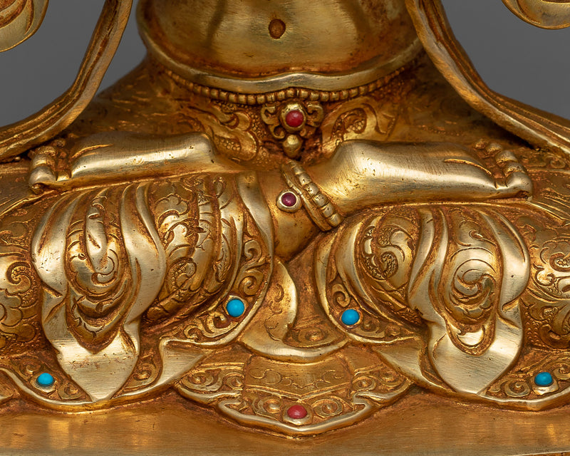 Vajradhara Gold Gilded Statue | A Striking Emblem of Supreme Buddhahood