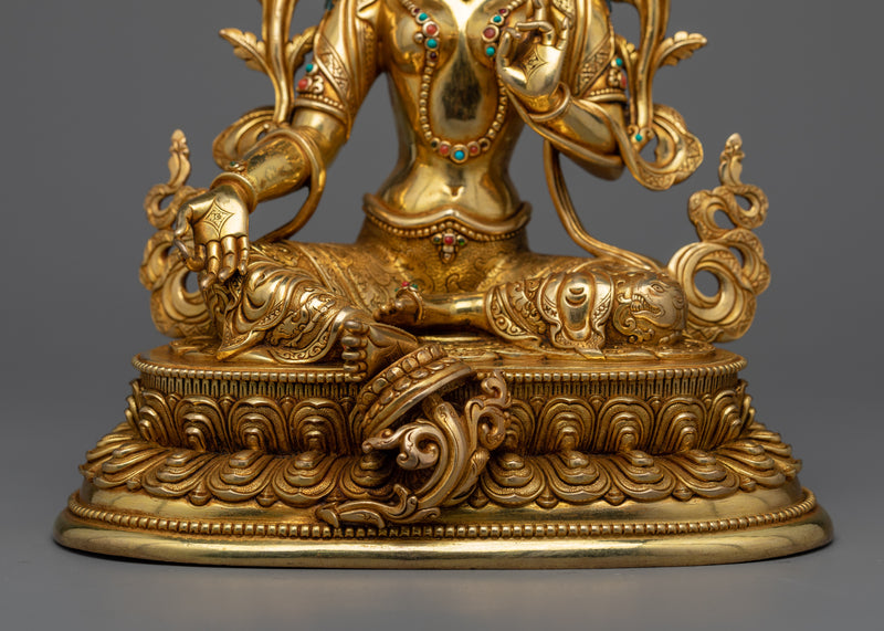 Green Tara Visualization | A Beacon of Swift Enlightenment with Tara Sculpture